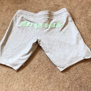 Aeropostale Gray Shorts with Green Logo